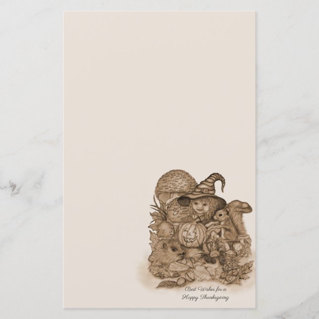 Lámina Los mejores deseos para un feliz Día de Acción de  (Anverso)