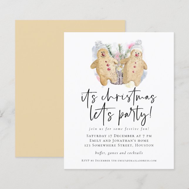 Lámina Los Navidades de Gingerbread del presupuesto invit (Anverso / Reverso)
