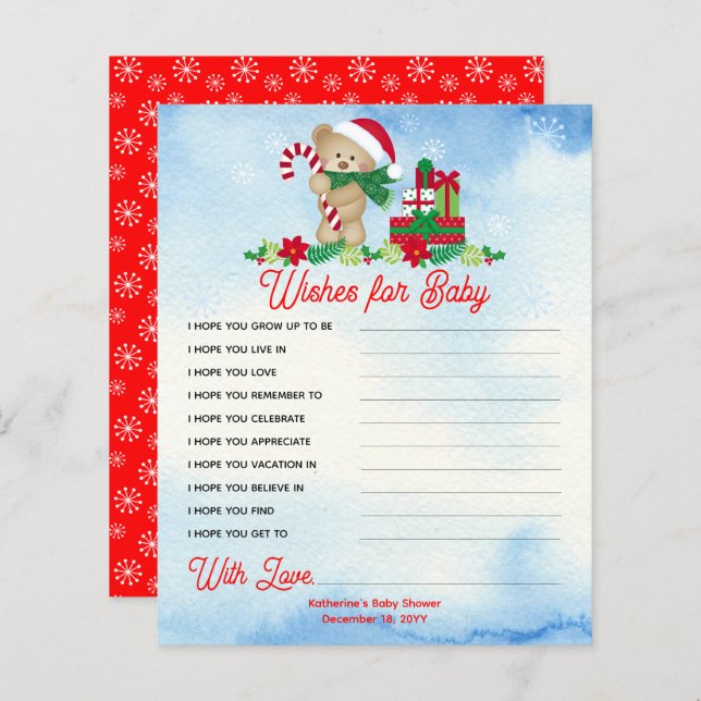 Lámina Los navidades tienen un deseo de ducha de espera t (Anverso / Reverso)