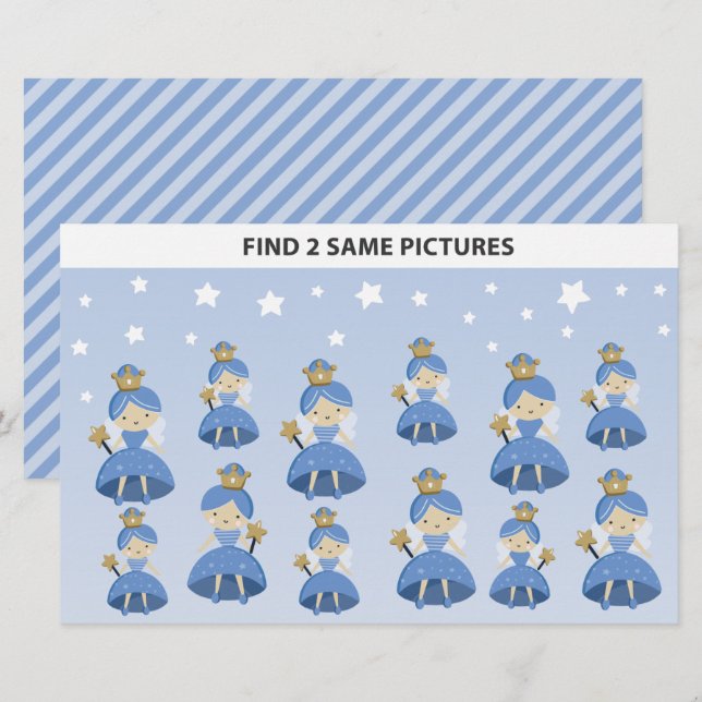 Lámina Los Niños Encuentran 2 Mismas Fotos Dientes Leche  (Anverso / Reverso)