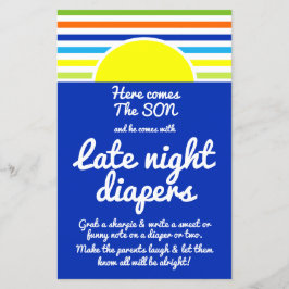 Lámina Los pañales nocturnos llegan al Baby Shower del hi