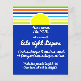 Lámina Los pañales nocturnos llegan al Baby Shower del hi