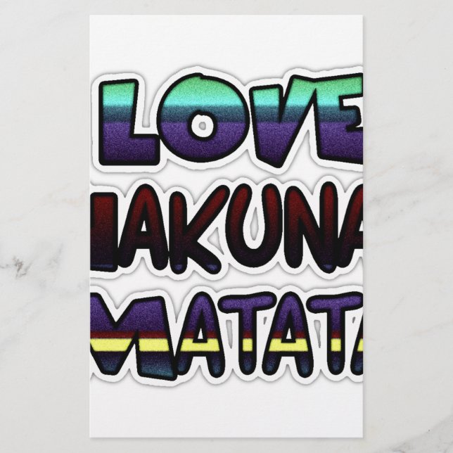 Lámina Love Hakuna Matata Gifts (Anverso)