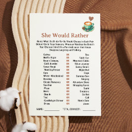 Lámina love is brewing bridal shower party games