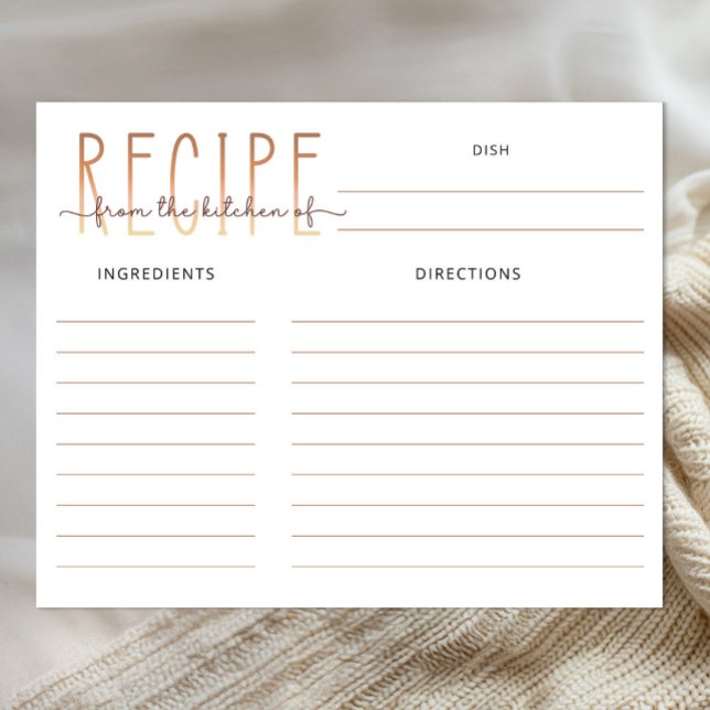 Lámina Love Is Brewing Bridal Shower Recipe Card (Bridal Shower Keepsake Activity)