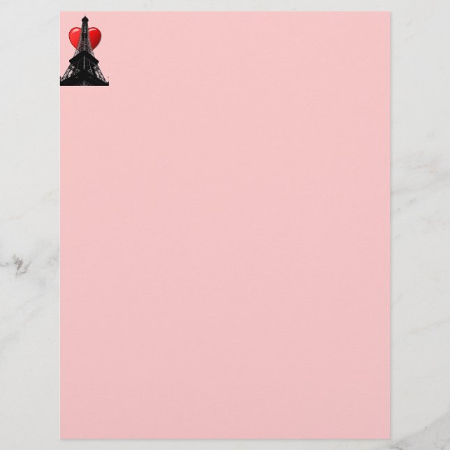 Lámina Love Paris Letterhead (Anverso)