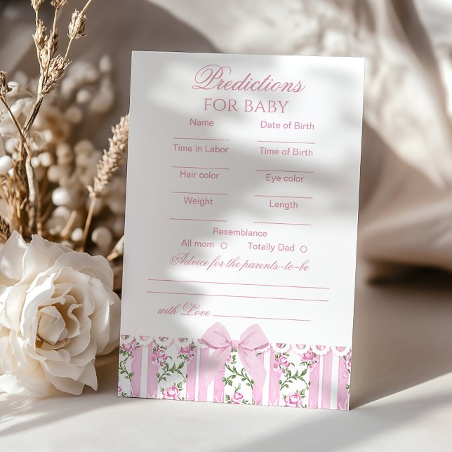 Lámina Love Shack Baby Predictions for baby Coquette Bow (Subido por el creador)
