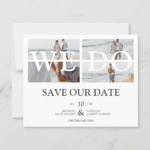 Lámina Low Cost Cheap Chic We Do 4 Photos Collage Wedding