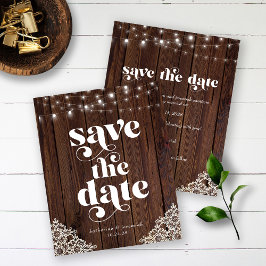 Lámina Luces de cadena de madera de presupuesto Guardar f