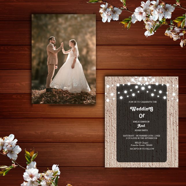 Lámina luces de cuerda rústicas de presupuesto para despr (Subido por el creador)