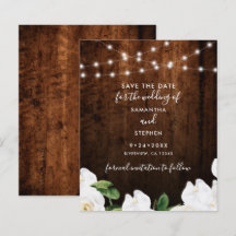 Luces de Presupuesto Madera Rústica Boda Guardar l