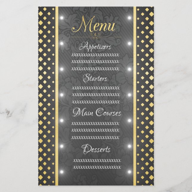 Lámina Luces doradas/negras (Anverso)