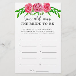 Lámina Lucidez floral ¿Qué edad tenía la novia para ser?