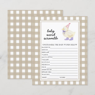 Lámina Lucky Duck Baby Word Scramble Game