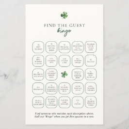 Lámina Lucky in Love Find The Guest Bingo Game