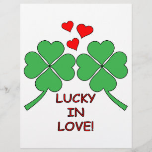 Lámina Lucky In Love Hearts Clover