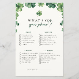 Lámina Lucky Love What On Your Phone Bridal Shower Game