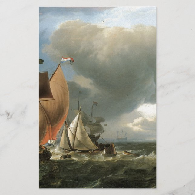 Lámina Ludolf Bakhuizen A Wijdschip (Anverso)