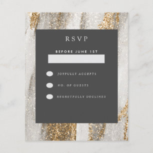 Lámina Lujo Marble Gold blanco y gris RSVP