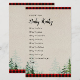 Lámina Lumberjack Red Plaid Oraciones para bebé