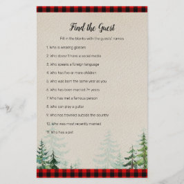 Lámina Lumberjack Watercolor Buscar juego Invitado