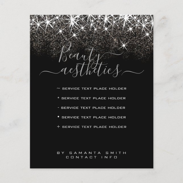 Lámina Luminoso Purpurina Platino Elegante Volante (Anverso)