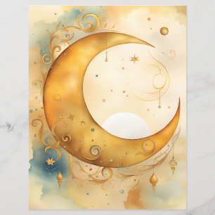 Lámina Luna Cresent estilo bohemio