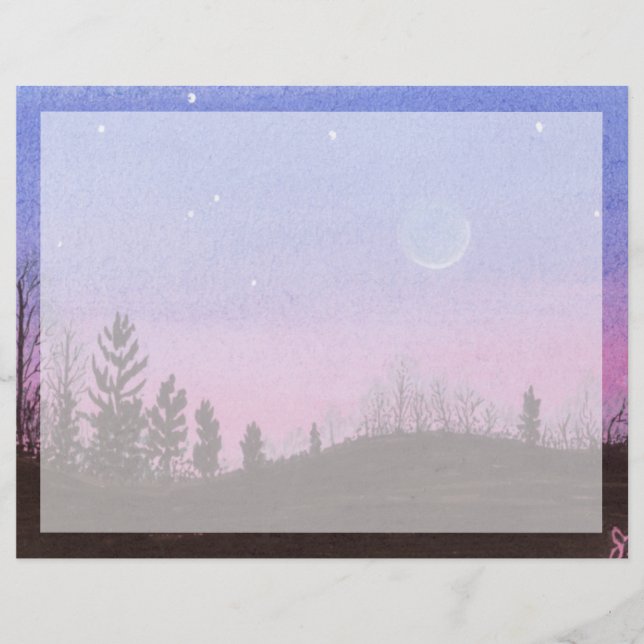 Lámina Luna de Lansing y estrellas (Anverso)