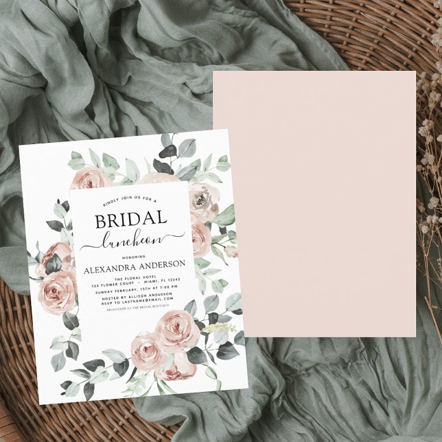 Lámina Luncheon de ducha de novias rosadas y agitada (Subido por el creador)