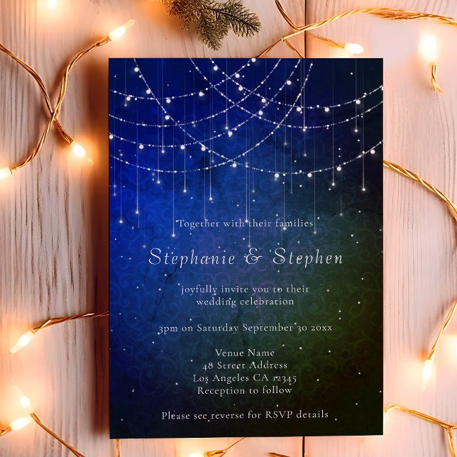 Lámina Luz de cadena de presupuesto Invitación de boda ve (Subido por el creador)
