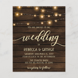 Lámina Luz de cuerda de madera de Barn Presupuestado Invi