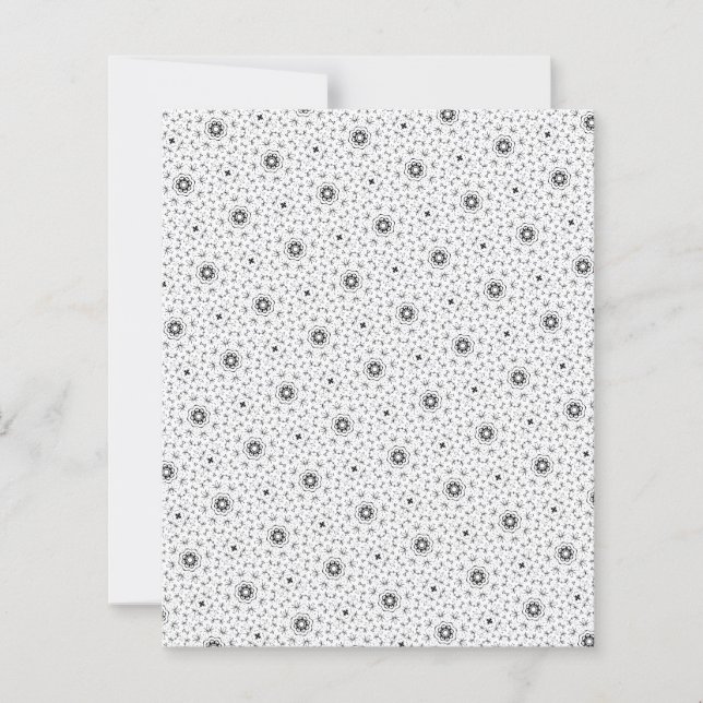 Lámina Maacah001 Doodle abstracto de B&W (Anverso)