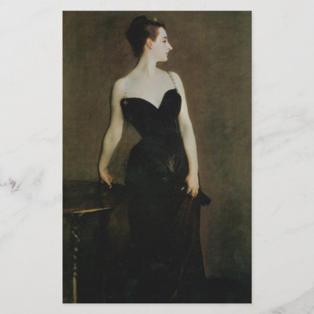 Lámina Madame X de John Singer Sargent (Anverso)
