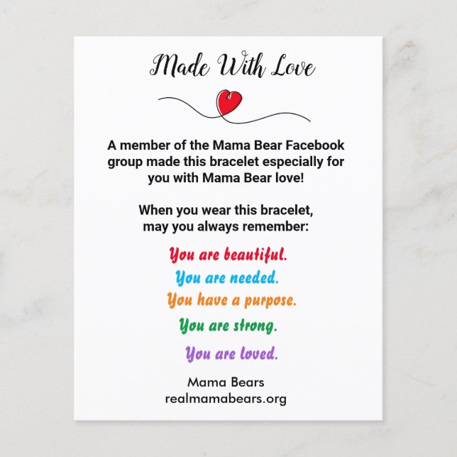 Lámina Made with Love Note (Anverso)