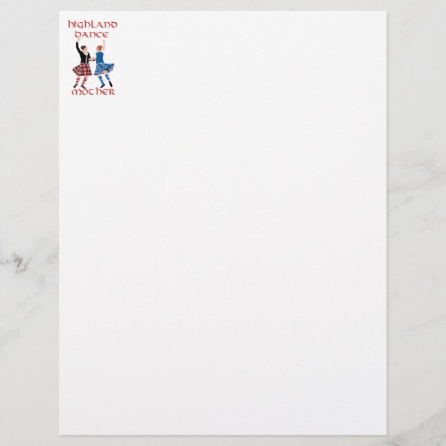 Lámina Madre de baile escocés de alta tierra (Anverso)