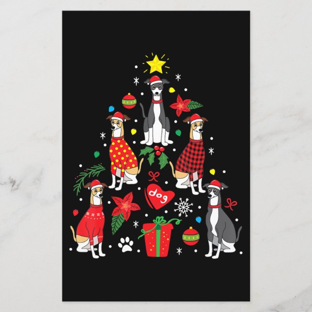 Lámina Madre del perro del árbol de ornamentos de Navidad (Anverso)