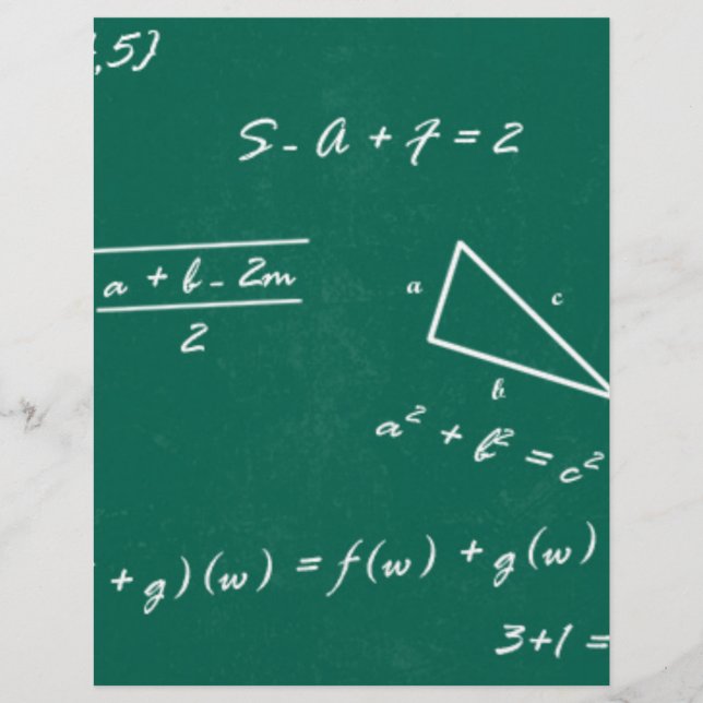 Lámina maestro de matemáticas algebra geek (Anverso)