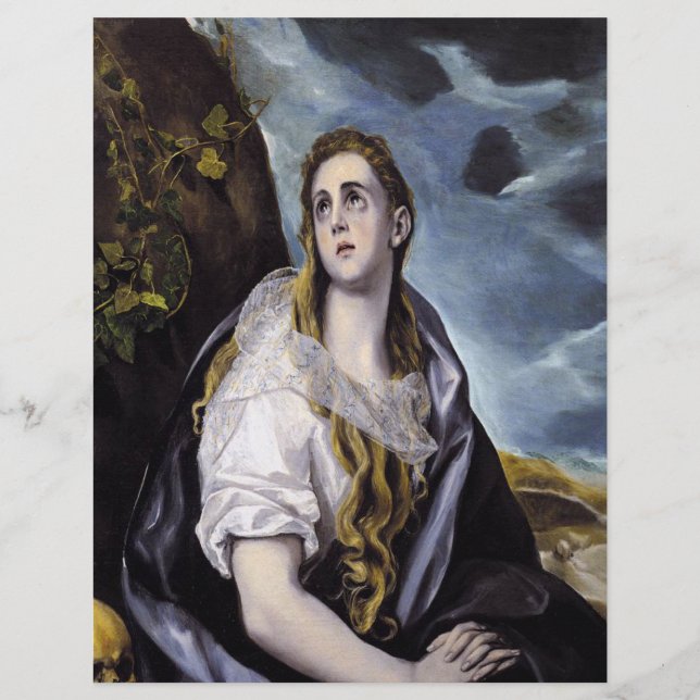 Lámina 'Magdalena en penitencia' (Anverso)