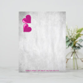 Lámina Magenta Valentine Corazón de papel personalizado