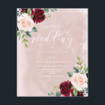 Lámina Magnífica invitación a matrimonio presupuestal en<br><div class="desc">Magnífica Invitación a la Boda Presupuestaria en Borgoña en Rubor,  un valor asombroso para los que tienen un presupuesto para su boda. También disponible como invitación estándar y digital - vea la colección coincidente a continuación.</div>