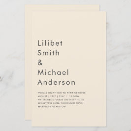 Lámina Magnolia Cream Tipografía Boda moderna