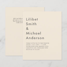 Lámina Magnolia Cream Tipografía Boda moderna