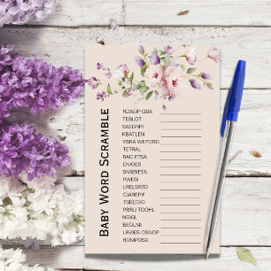 Lámina Magnolia florece juego de palabras de Baby Shower