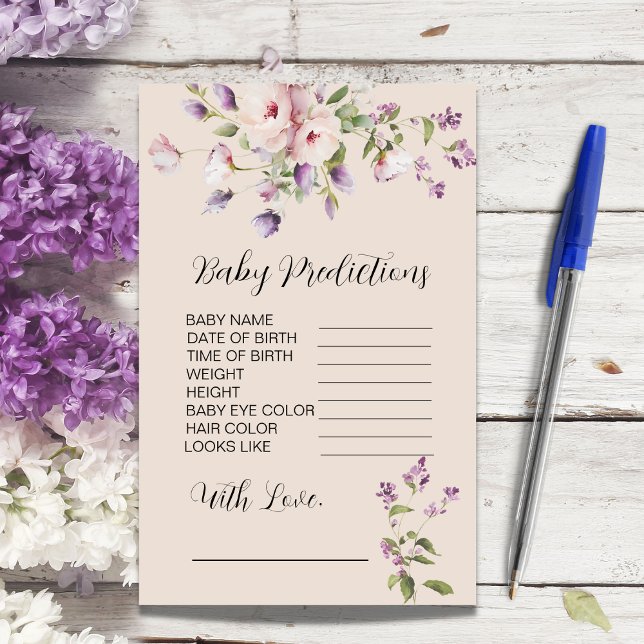 Lámina Magnolia florece juego de predicciones de Baby Sho (Subido por el creador)