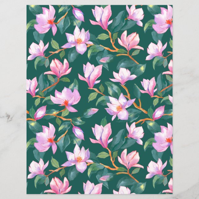 Lámina Magnolia floreciente (Anverso)