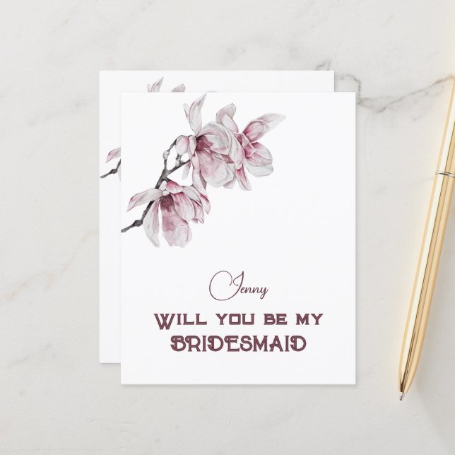 Lámina Magnolias Rosadas Serás Mi Novia (Anverso/Reverso In Situ)