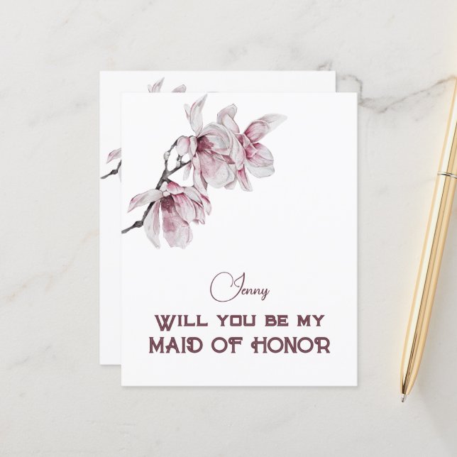 Lámina Magnolias rosadas te darán honores (Anverso/Reverso In Situ)