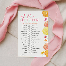 Lámina Main Sqeeze Bridal Shower Games Would She Rather