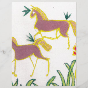 Lámina Majestad Mística: Unicornios Gemelos en Tonos Bril