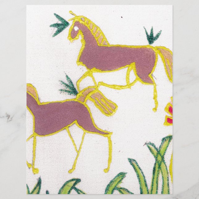 Lámina Majestad Mística: Unicornios Gemelos en Tonos Bril (Anverso)